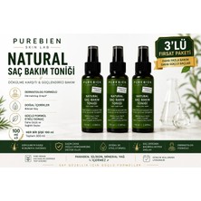 PUREBIEN SKIN LAB 3 Lü Natural Saç Bakım Toniği Dökülme Karşıtı & Güçlendirici Bakım  3X100ML