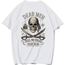Brz Collection Unisex Oversize Pirate T-Shirt Beyaz