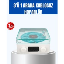 Astraltech Retro Tasarımlı Gece Lambalı Hoparlör – Saat ve Pil Göstergeli