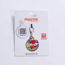 Pawstar Wow Desenli Qr Tag Evcil Hayvan Künyesi Isimlik Pet Tag Köpek Künyesi Kedi Künyesi Qr Kodlu Künye