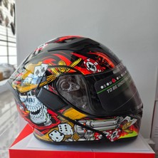 Rhkc Çene Açılır Kask Vizörlü Kovboy Iskelet L
