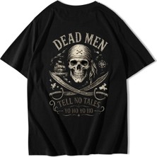 Brz Collection Unisex Oversize Pirate T-Shirt Siyah