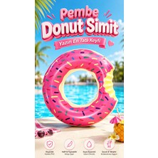 Maison Luré Renkli Şişme Donut Havuz Simidi, Eğlenceli ve Güvenli Yüzme Arkadaşı Deniz Malzemesi