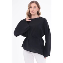 Mega Life Etek Ucu Asimetrik Modal Dokuma Tunik