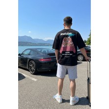 Gothamvibes Erkek Oversize Anatolian Siyah Premium T-Shirt