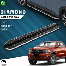 Drs Tuning S-Dizayn Ford Ranger 4 Diamond Krom Yan Basamak 203 cm 2023 Üzeri A+ Kalite