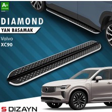 Drs Tuning S-Dizayn Volvo XC90 Makyajlı Diamond Krom Yan Basamak 203 cm 2024 Üzeri A+ Kalite
