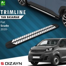 Drs Tuning S-Dizayn Fiat Scudo 3 Kısa Şase Trimline Gri Yan Basamak 213 cm 2020 Üzeri