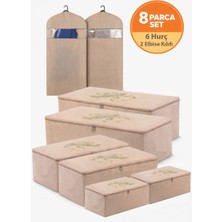 Umbellatum Hurç Organizer Saklama Çantası 2 Mega  2 Büyük 2 Küçük Boy ve 2 Elbise Kılıfı 8'li Set