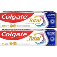 Colgate Total Gelişmiş Beyazlık Diş Macunu 75 ml 2 Adet