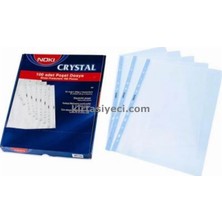 Noki 4830CR Pp Kristal Poset Dosya Mavi Kenarli Seffaf 100LÜ