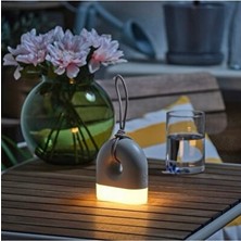 Velmora Gri-Beyaz Solvinden Masa Lambası, 12 cm | Masa ve Gece Lambası