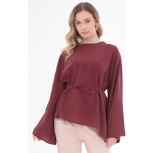 Mega Life Etek Ucu Asimetrik Modal Dokuma Tunik