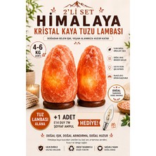 Velmora Doğal Himalaya Kaya Tuzu Lambası, 4-6 kg Ağırlığında, ve Şık Dekorasyon | Masa ve Gece Lambası