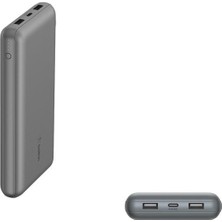 Belkin 20K Powerbank, Usb-A & C 15W,SPACE Gray