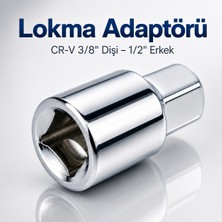 Nt Tools 3/8 Dişi 1/2 Erkek Cr-V Lokma Adaptörü Kare Sürücü Cırcır Lokma Dönüştürücü Yükseltici