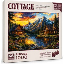 KS Games Cottage 1000 Parça Puzzle Valley Of Glowing Cabins Serdar Karataş 68 x 48 cm