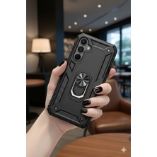 Empressco Samsung Galaxy S23 Fe Kılıf Yüzüklü Stand Olabilen Magnetic Tpu Tank Kapak