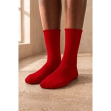 Bony Socks Kadın Harold Bambu Lastiksiz Soket Çorap Bordo
