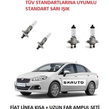 SKAUTO Fiat Linea Uzun Kısa Far Ampul Takımı H1-H7 2007-2017