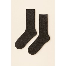 Bony Socks Kadın New Shine Soket Çorap Siyah