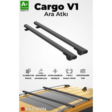 Drs Tuning S-Dizayn Ford Connect S-Bar Cargo V1 Ara Atkı Tavan Taşıyıcı Barı Siyah 140 cm 2014-2023 A+ Kalite