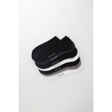 Bony Socks Siyah Karışık Renkli 7'li Paket Patik Çorap