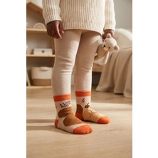 Bony Socks Bebek Sincap Desenli Içi Havlu Soket Çorap