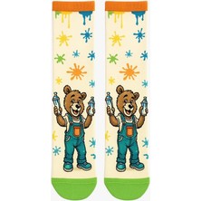 Bony Socks Çocuk Ayıcıklı Dizaltı Çorap
