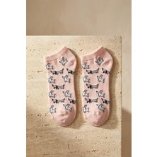 Bony Socks 3'lü Paket Kadın Köpek Desenli Step Çorap