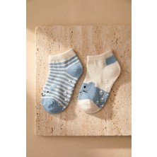 Bony Socks Erkek Bebek Hayvan Desenli 2'li Step Çorap