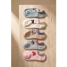 Bony Socks Çocuk 5'li Desenli Step Çorap Çok Renkli