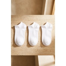 Bony Socks Çocuk Run 3'lü Basic Step Okul Çorabı Beyaz/Beyaz/Beyaz