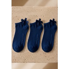 Bony Socks Kız Çocuk 3'lü Soft Bambu Step Okul Çorabı Lacivert/Lacivert/Lacivert