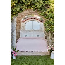 Karaca Home Fayette Çift Kişilik Nakışlı Nish Set Pudra