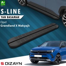 Drs Tuning S-Dizayn Opel Grandland x Makyajlı Hybrid S-Line Siyah Yan Basamak 183 cm 2021-2024 A+ Kalite
