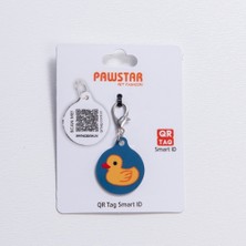 Pawstar Ducks Desenli Qr Tag Evcil Hayvan Künyesi Isimlik Pet Tag Köpek Künyesi Kedi Künyesi Qr Kodlu Künye