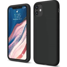 Empressco Siyah Iphone 11 6.1" Uyumlu Içi Kadife Lansman Silikon Kılıf
