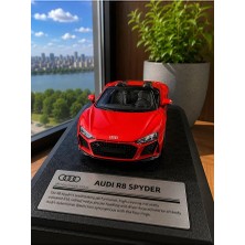 Scntoys Audi R8 Spyder Diecast Model Araba 1:26 Ölçek Kutulu Özel Standlı Aud Spor Model Araba