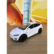 Scntoys Tesla Model x Açılan Kapılar x Model Tesla Araba Siyah 12 cm Tesla Beyaz Açılan Kapılar