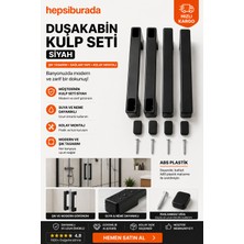 Zng Duşakabin Kulp ( Siyah ) 14 15 16 cm  Ölçülere Uyumlu