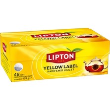 Lipton Demlik Poşet Çay Yellow Label 48'li 153G Kadifemsi Lezzet 4'li Avantaj Paketi