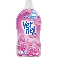 Vernel Max Konsantre Yumuşatıcı 1,44L Gül - Kalıcı Taze Koku 3'li Ekonomik Paket