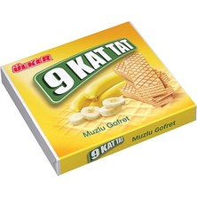 Ülker 9 Kat Tat Gofret Muz Aromalı 39 G - Klasik Lezzet 4'li Avantaj Paketi