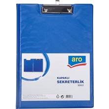 Aro Kapaklı Sekreterlik Mavi 23X32 cm Pvc Kaplı Metal Mekanizma 5'li Avantaj Paketi