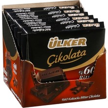 Ülker Kare Çikolata 6X60G Bitter - Ağızda Eriyen Lezzet 5'li Avantaj Paketi