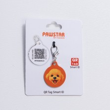 Pawstar Poodle Desenli Qr Tag Evcil Hayvan Künyesi Isimlik Pet Tag Köpek Künyesi Kedi Künyesi Qr Kodlu Künye