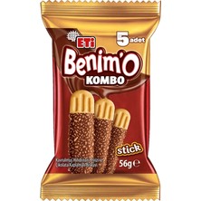 Eti Benimo Kombo Stick 56G Çikolata Kaplamalı Bisküvi Hindistan Cevizli 2'li Ekonomik Paket