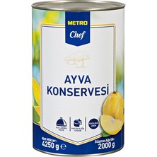 Metro Chef Ayva Konservesi 4,25 kg - Tatlılar Için Ideal Şuruplu Meyve