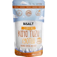 Bisalt Çankırı Kaya Tuzu 500G Iyotlu - Doğal Mineralli Kristal Tuz 8'li Avantaj Paketi